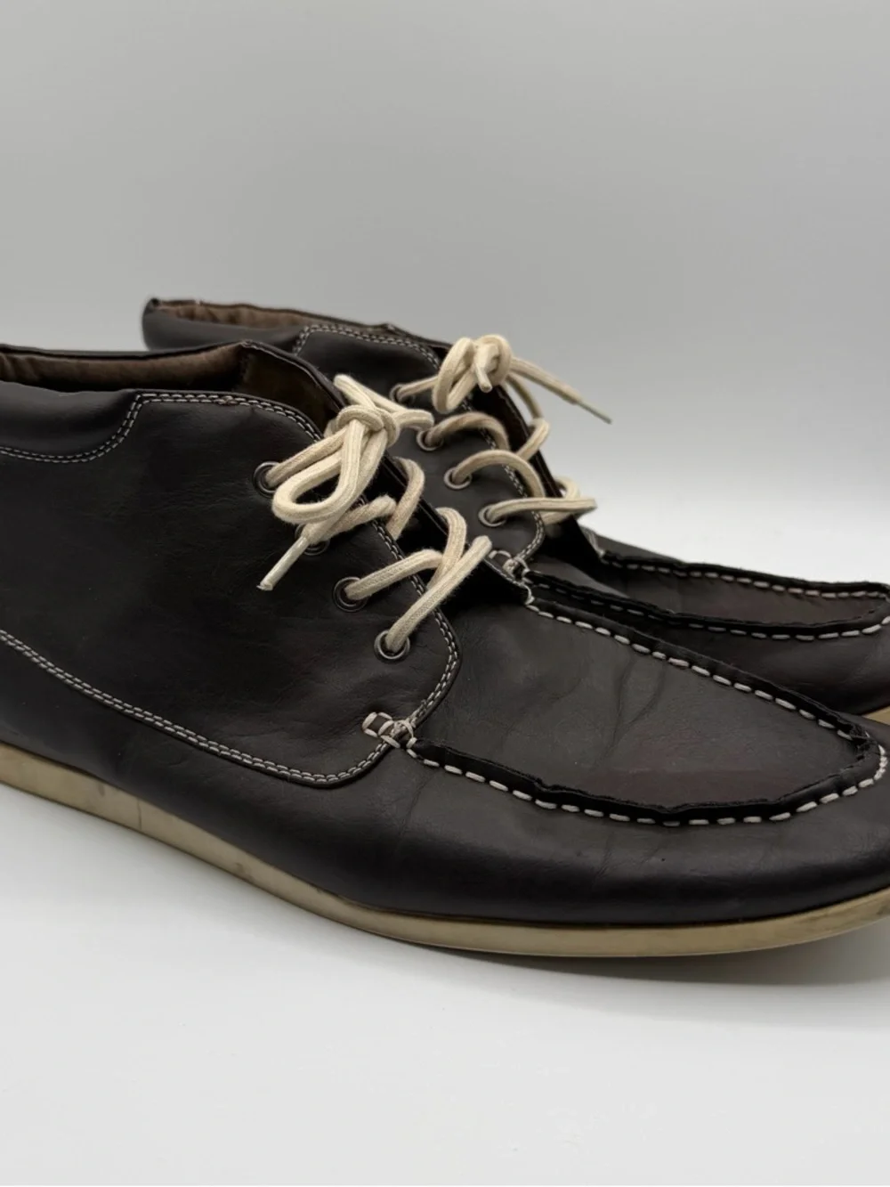 Madden M-Graver Mens 13 Moc Toe Chukka Boots Brown Lace Up Casual Shoes
